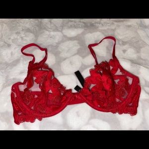 Victoria’s Secret Unlined Floral Embroidered Bra